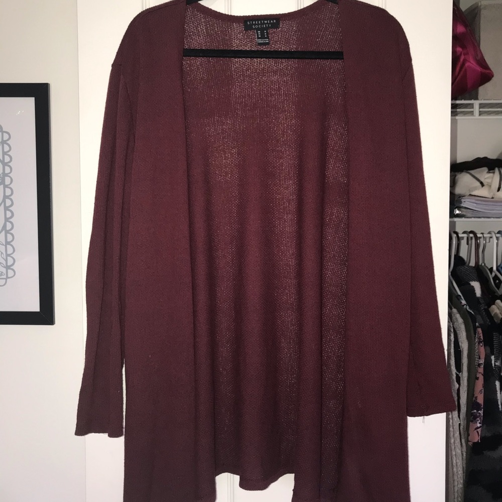 Burgundy Cardigan